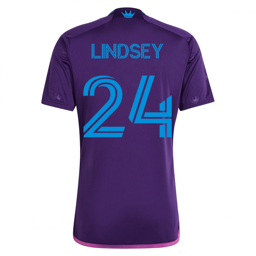 Mujer Camiseta Jaylin Lindsey #24 Violeta 2ª Equipación 2023/24 La Camisa Chile