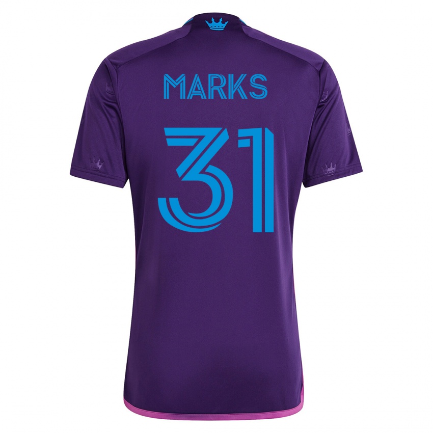 Mujer Camiseta George Marks #31 Violeta 2ª Equipación 2023/24 La Camisa Chile