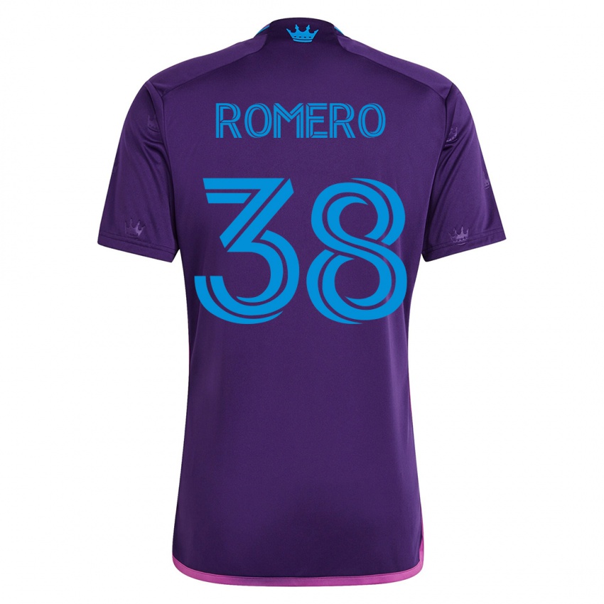 Mujer Camiseta Brian Romero #38 Violeta 2ª Equipación 2023/24 La Camisa Chile