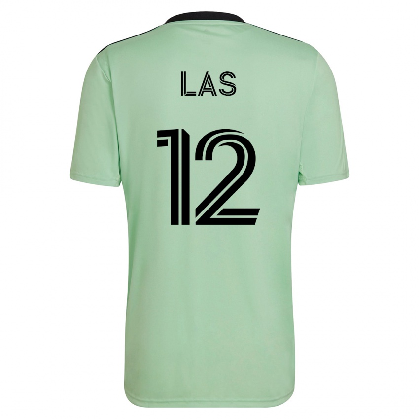 Mujer Camiseta Damian Las #12 Verde Claro 2ª Equipación 2023/24 La Camisa Chile