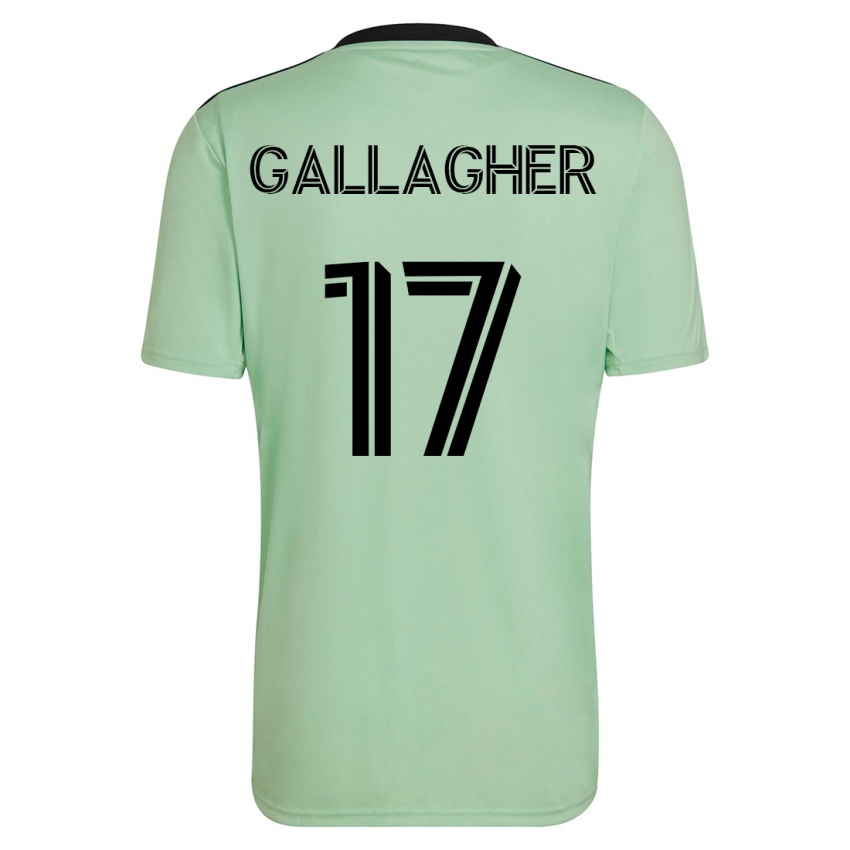Mujer Camiseta Jon Gallagher #17 Verde Claro 2ª Equipación 2023/24 La Camisa Chile