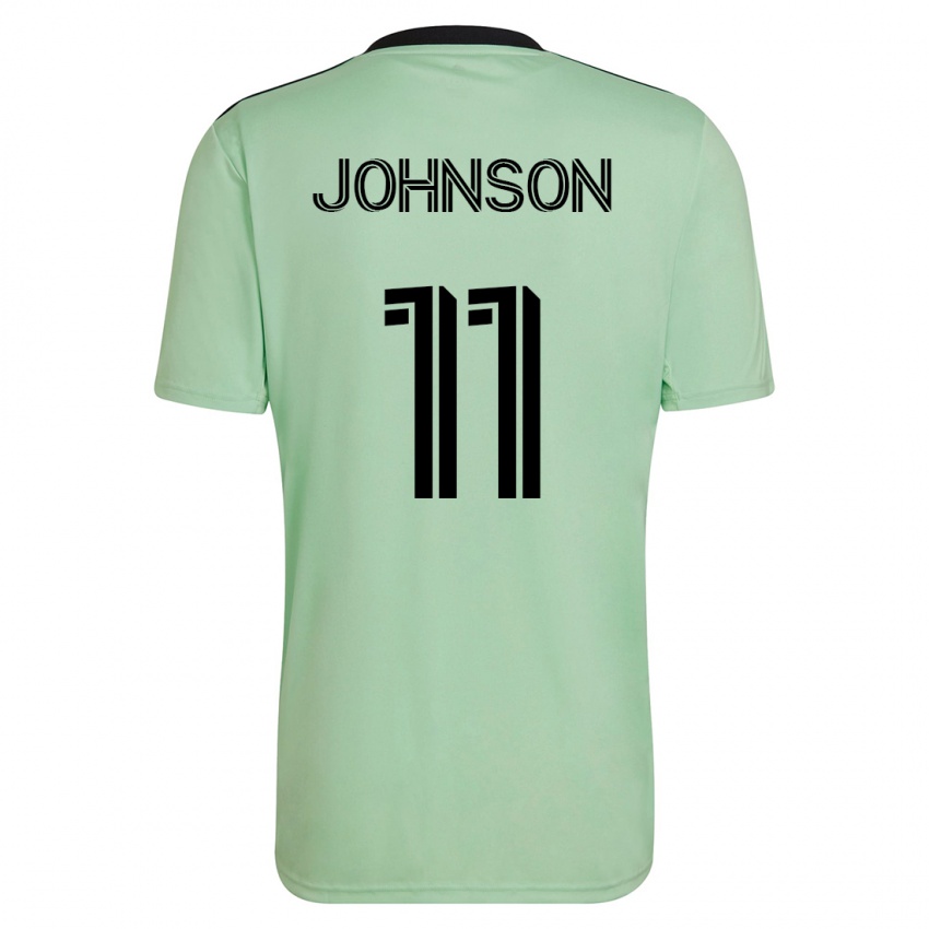 Mujer Camiseta Emmanuel Johnson #11 Verde Claro 2ª Equipación 2023/24 La Camisa Chile