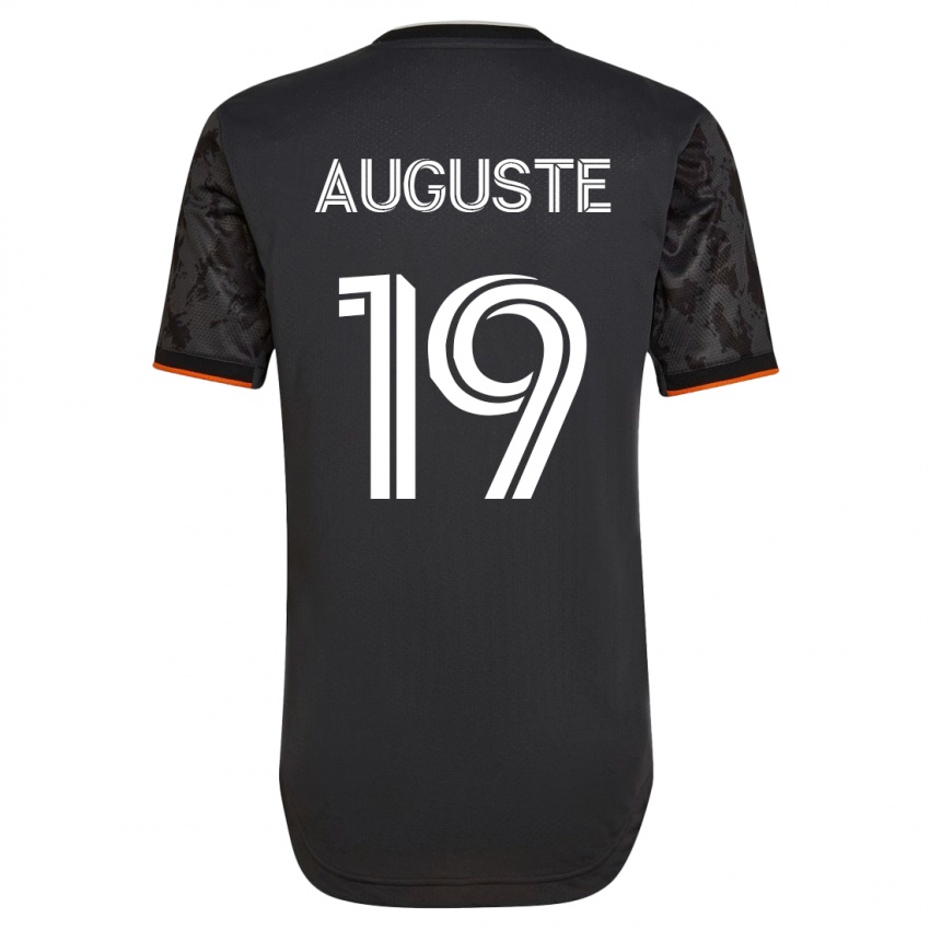 Mujer Camiseta Charles Auguste #19 Negro 2ª Equipación 2023/24 La Camisa Chile