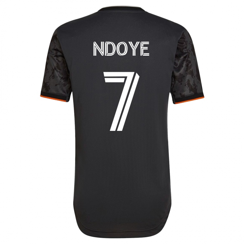 Mujer Camiseta Papa Ndoye #7 Negro 2ª Equipación 2023/24 La Camisa Chile