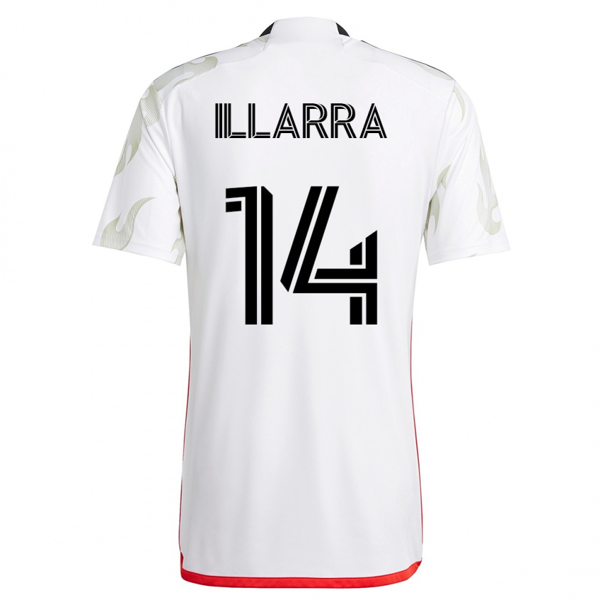 Mujer Camiseta Asier Illarramendi #14 Blanco 2ª Equipación 2023/24 La Camisa Chile