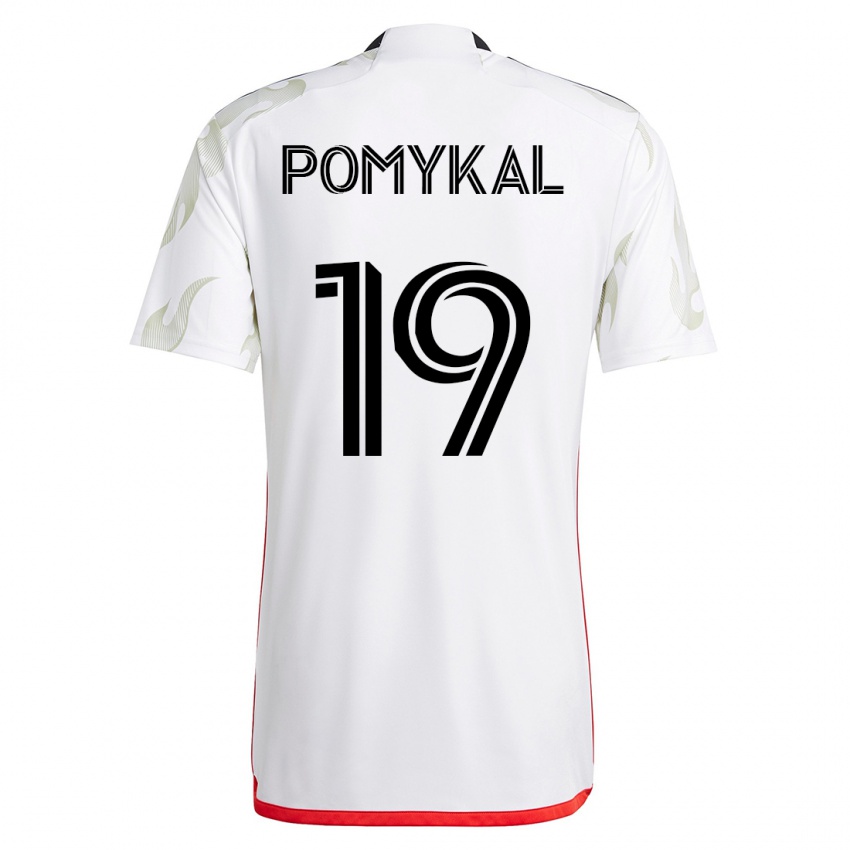 Mujer Camiseta Paxton Pomykal #19 Blanco 2ª Equipación 2023/24 La Camisa Chile