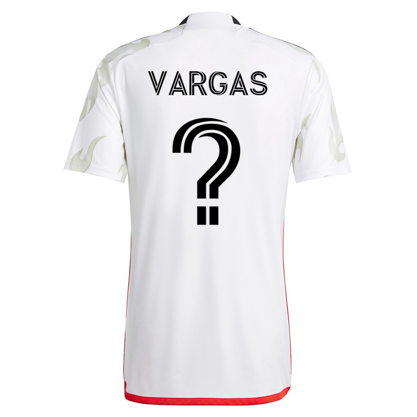 Mujer Camiseta Nayrobi Vargas #0 Blanco 2ª Equipación 2023/24 La Camisa Chile