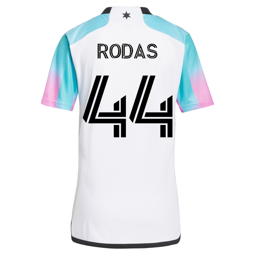 Mujer Camiseta Geremy Rodas #44 Blanco 2ª Equipación 2023/24 La Camisa Chile