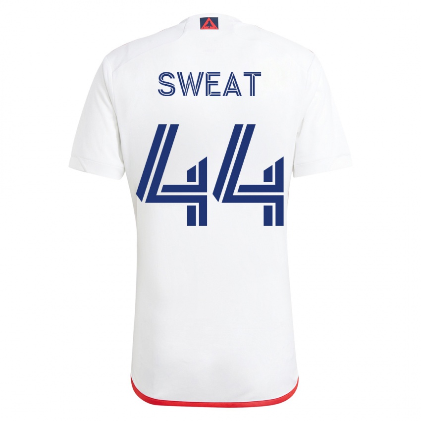 Mujer Camiseta Ben Sweat #44 Blanco Rojo 2ª Equipación 2023/24 La Camisa Chile