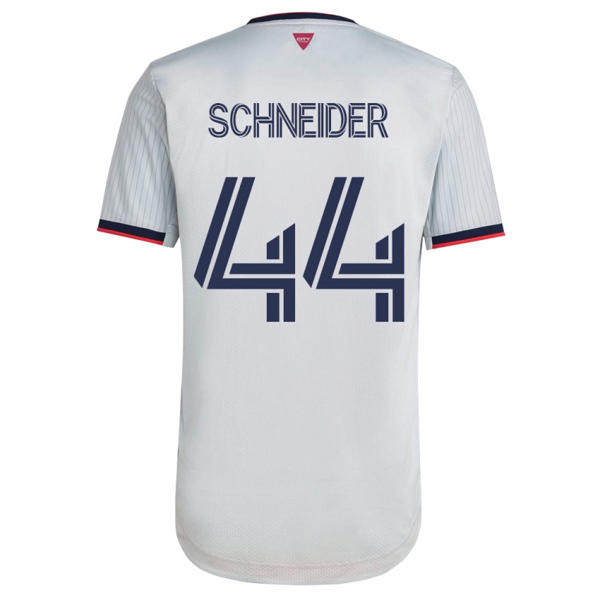 Mujer Camiseta Max Schneider #44 Blanco 2ª Equipación 2023/24 La Camisa Chile