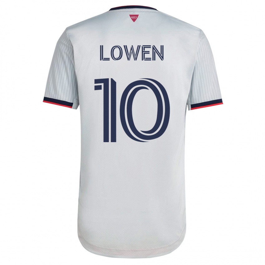 Mujer Camiseta Eduard Löwen #10 Blanco 2ª Equipación 2023/24 La Camisa Chile