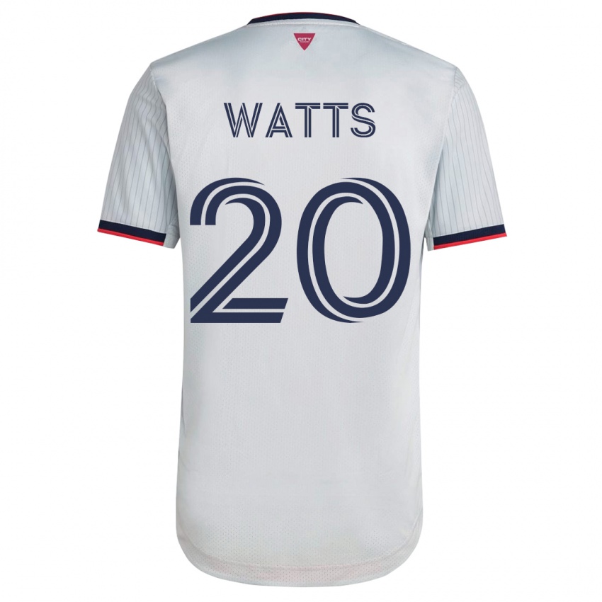 Mujer Camiseta Akil Watts #20 Blanco 2ª Equipación 2023/24 La Camisa Chile