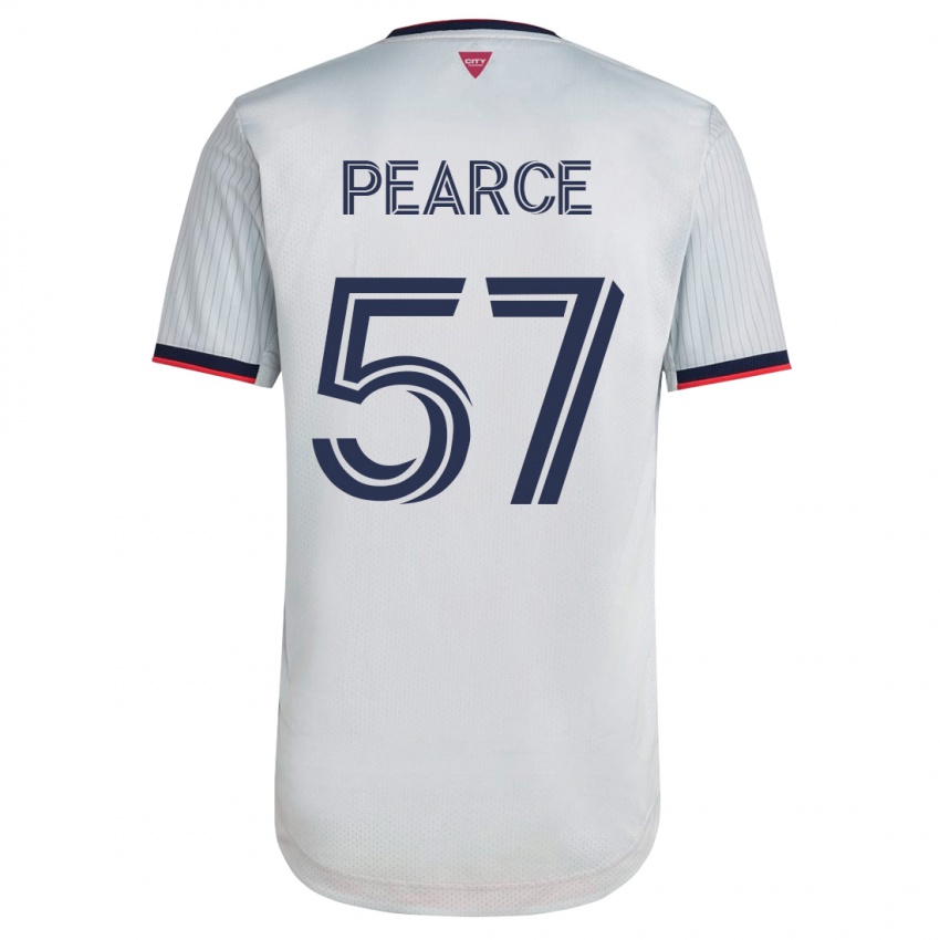 Mujer Camiseta Tyson Pearce #57 Blanco 2ª Equipación 2023/24 La Camisa Chile