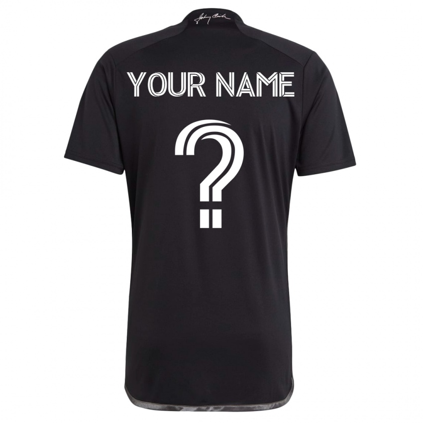 Mujer Camiseta Su Nombre #0 Negro 2ª Equipación 2023/24 La Camisa Chile