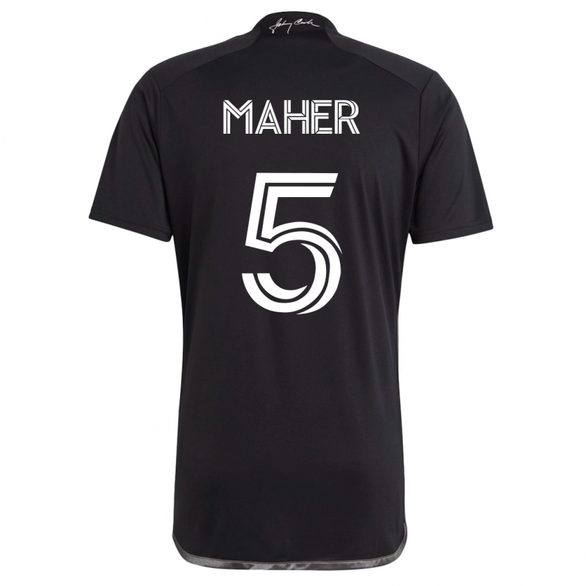Mujer Camiseta Jack Maher #5 Negro 2ª Equipación 2023/24 La Camisa Chile