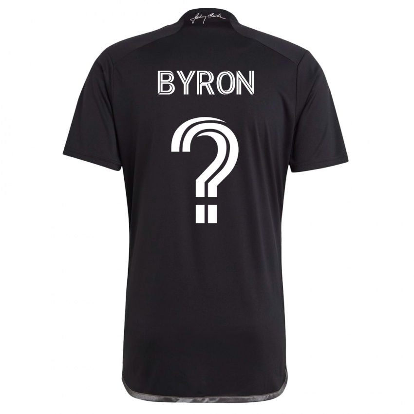 Mujer Camiseta Samuel Byron #0 Negro 2ª Equipación 2023/24 La Camisa Chile