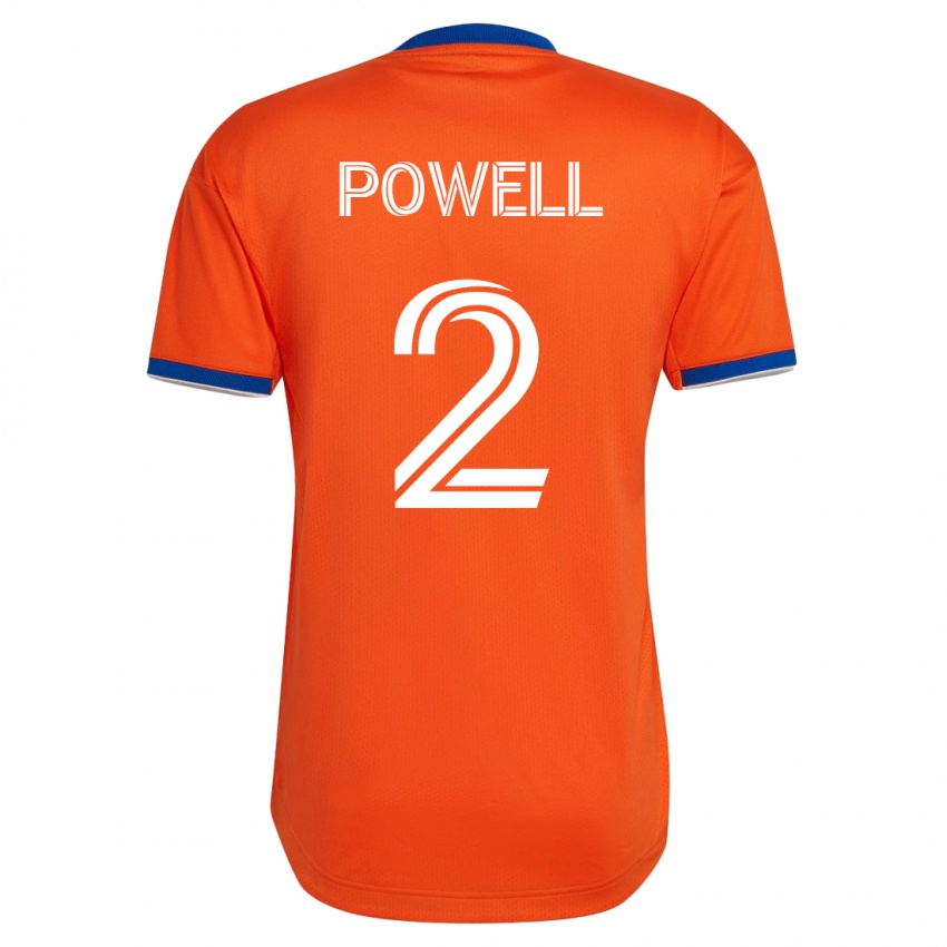 Mujer Camiseta Alvas Powell #2 Blanco 2ª Equipación 2023/24 La Camisa Chile