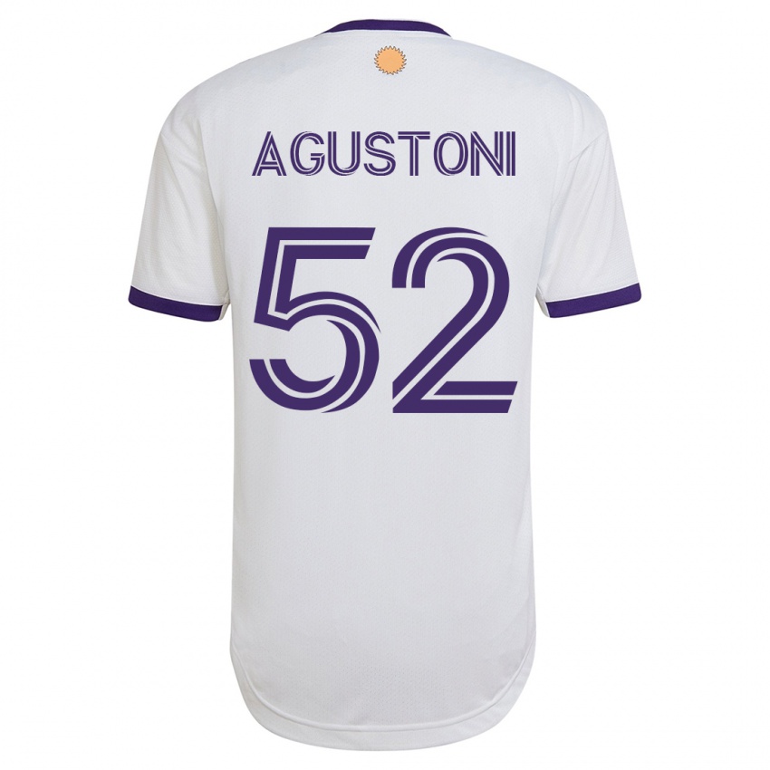 Mujer Camiseta Gonzalo Agustoni #52 Blanco 2ª Equipación 2023/24 La Camisa Chile