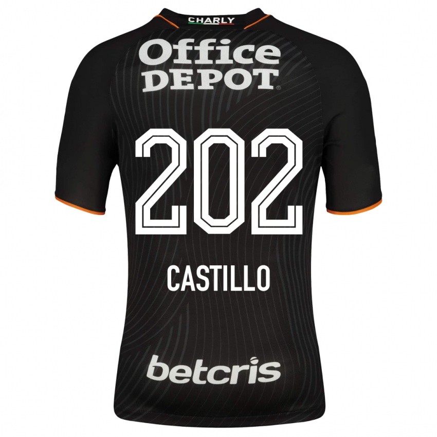 Mujer Camiseta José Castillo #202 Negro 2ª Equipación 2023/24 La Camisa Chile