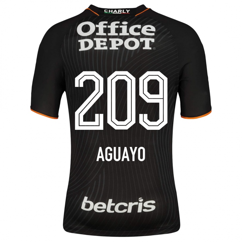 Mujer Camiseta Sergio Aguayo #209 Negro 2ª Equipación 2023/24 La Camisa Chile