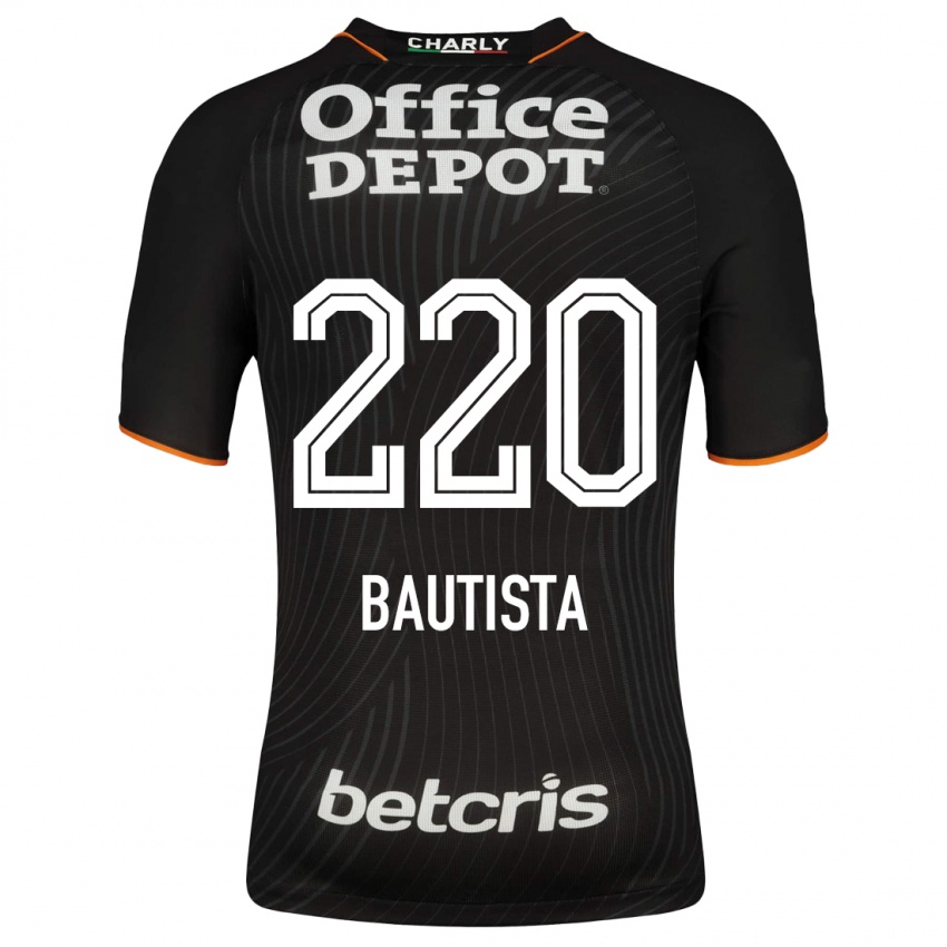 Mujer Camiseta Alán Bautista #220 Negro 2ª Equipación 2023/24 La Camisa Chile