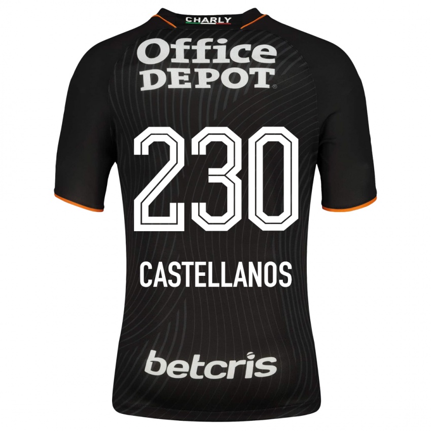 Mujer Camiseta Edson Castellanos #230 Negro 2ª Equipación 2023/24 La Camisa Chile