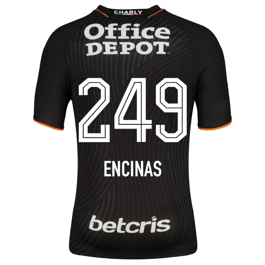 Mujer Camiseta Aldo Encinas #249 Negro 2ª Equipación 2023/24 La Camisa Chile