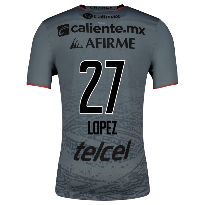 Mujer Camiseta Victoria Lopez #27 Gris 2ª Equipación 2023/24 La Camisa Chile