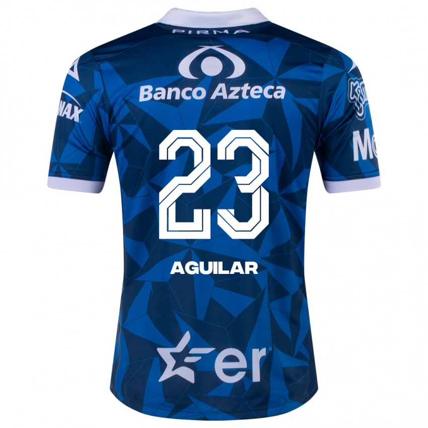 Mujer Camiseta Daniel Aguilar #23 Azul 2ª Equipación 2023/24 La Camisa Chile