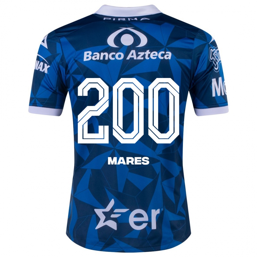 Mujer Camiseta Cristian Mares #200 Azul 2ª Equipación 2023/24 La Camisa Chile