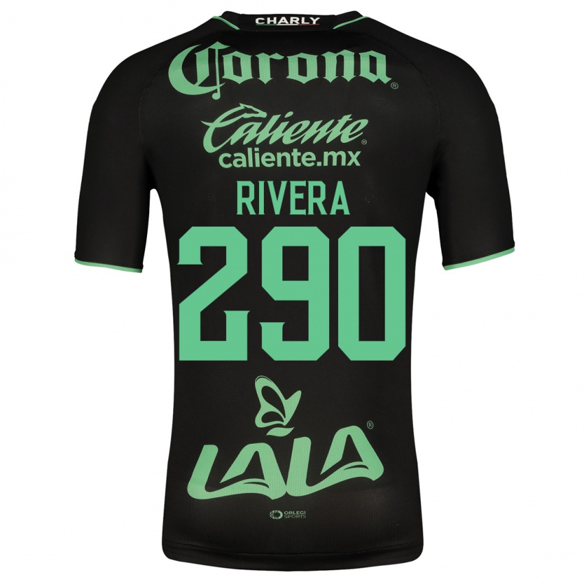 Mujer Camiseta Ángel Rivera #290 Negro 2ª Equipación 2023/24 La Camisa Chile