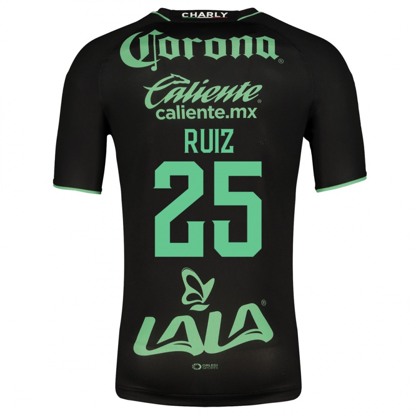 Mujer Camiseta Michel Ruíz #25 Negro 2ª Equipación 2023/24 La Camisa Chile
