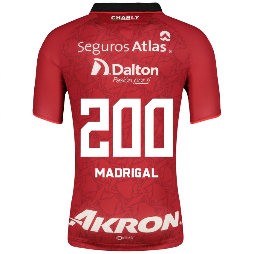 Mujer Camiseta Kevin Madrigal #200 Rojo 2ª Equipación 2023/24 La Camisa Chile