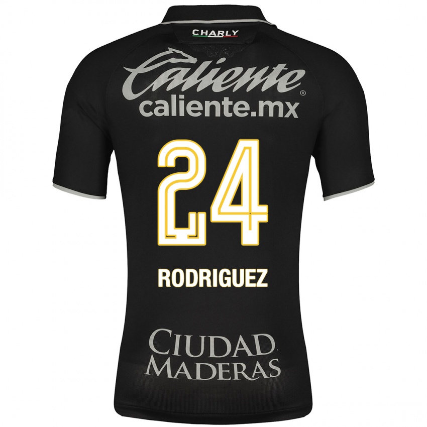 Mujer Camiseta Osvaldo Rodríguez #24 Negro 2ª Equipación 2023/24 La Camisa Chile