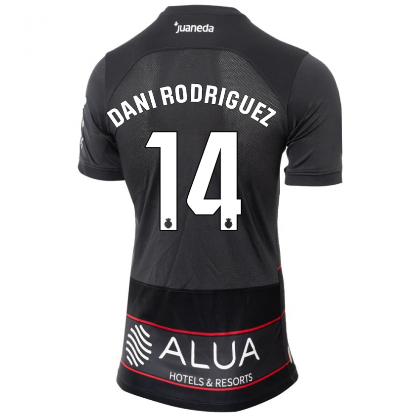Mujer Camiseta Dani Rodríguez #14 Negro 2ª Equipación 2023/24 La Camisa Chile