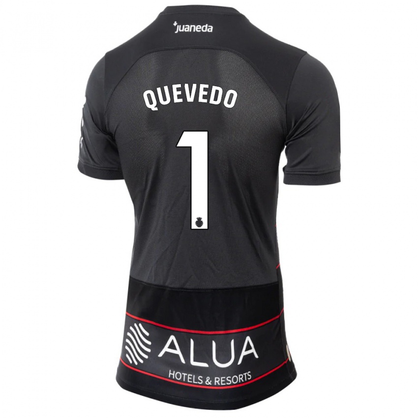 Mujer Camiseta Alex Quevedo #1 Negro 2ª Equipación 2023/24 La Camisa Chile