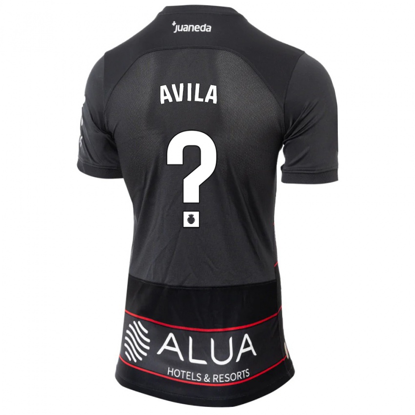 Mujer Camiseta Santiago Avila #0 Negro 2ª Equipación 2023/24 La Camisa Chile