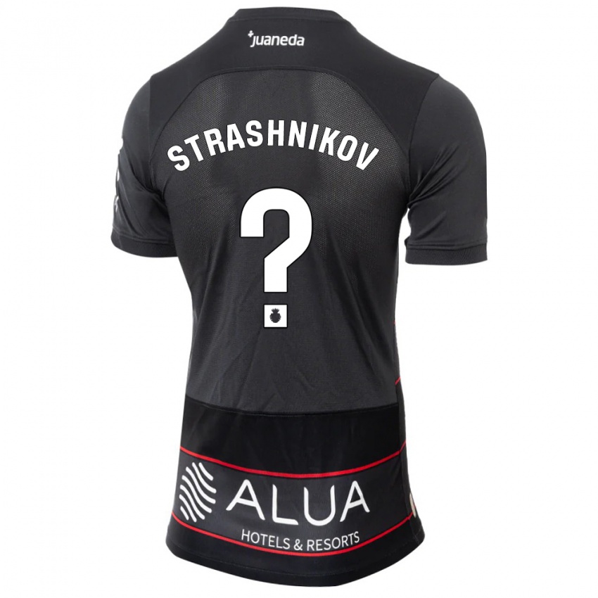 Mujer Camiseta Nikolay Strashnikov #0 Negro 2ª Equipación 2023/24 La Camisa Chile