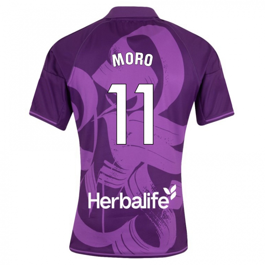 Mujer Camiseta Raul Moro #11 Violeta 2ª Equipación 2023/24 La Camisa Chile