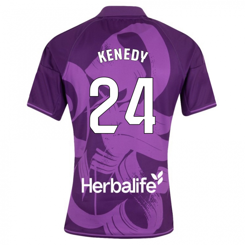 Mujer Camiseta Kenedy #24 Violeta 2ª Equipación 2023/24 La Camisa Chile