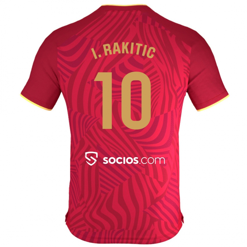 Mujer Camiseta Ivan Rakitic #10 Rojo 2ª Equipación 2023/24 La Camisa Chile