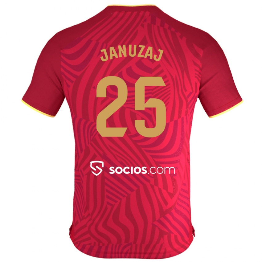Mujer Camiseta Adnan Januzaj #25 Rojo 2ª Equipación 2023/24 La Camisa Chile