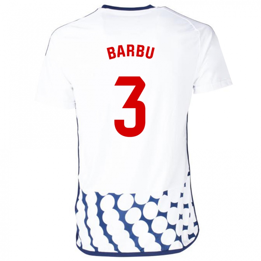 Mujer Camiseta Álex Barbu #3 Blanco 2ª Equipación 2023/24 La Camisa Chile
