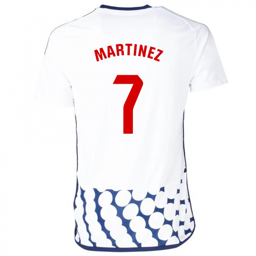 Mujer Camiseta Gabri Martínez #7 Blanco 2ª Equipación 2023/24 La Camisa Chile