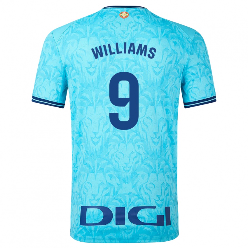 Mujer Camiseta Inaki Williams #9 Cielo Azul 2ª Equipación 2023/24 La Camisa Chile