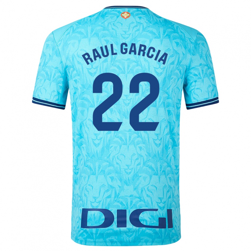 Mujer Camiseta Raul Garcia #22 Cielo Azul 2ª Equipación 2023/24 La Camisa Chile