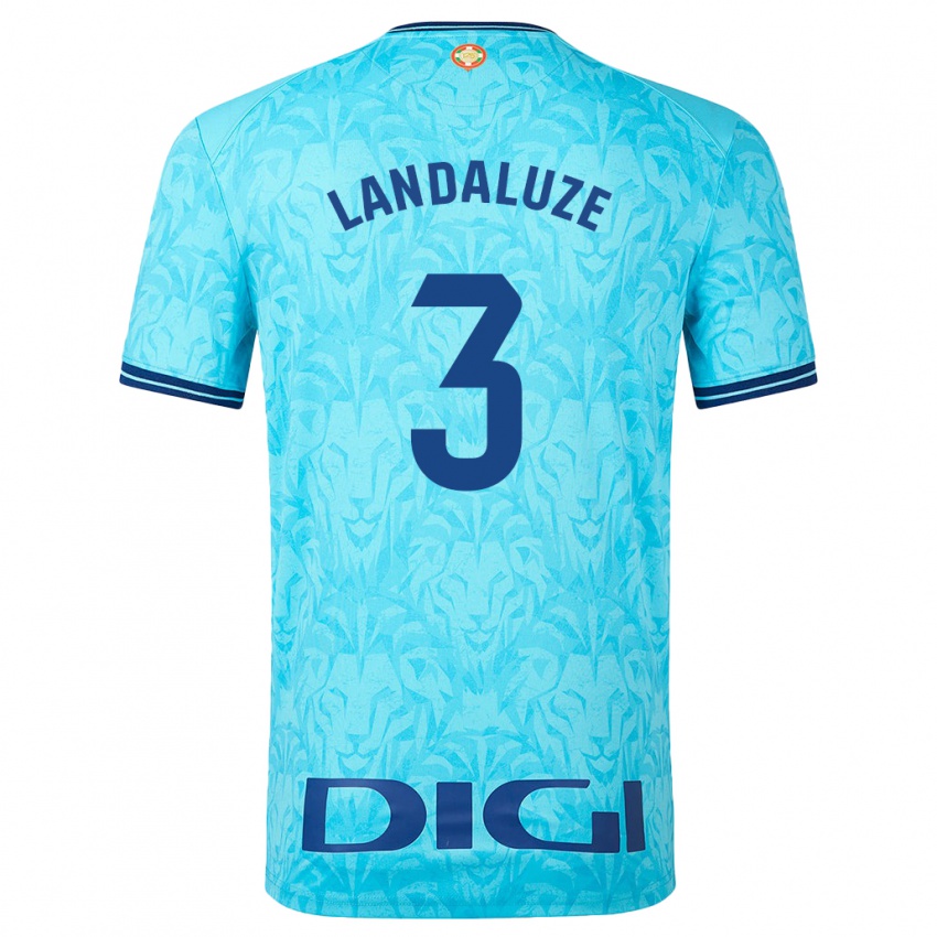 Mujer Camiseta Naia Landaluze Marquínez #3 Cielo Azul 2ª Equipación 2023/24 La Camisa Chile