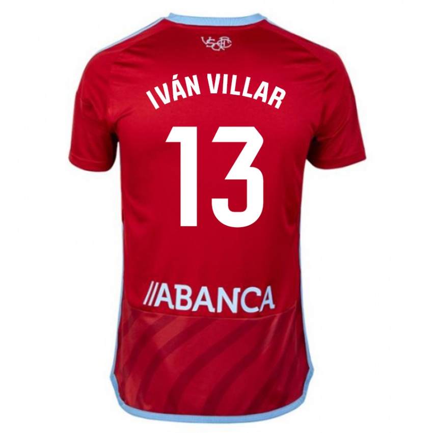 Mujer Camiseta Ivan Villar #13 Rojo 2ª Equipación 2023/24 La Camisa Chile