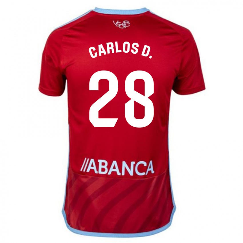 Mujer Camiseta Carlos Dominguez #28 Rojo 2ª Equipación 2023/24 La Camisa Chile