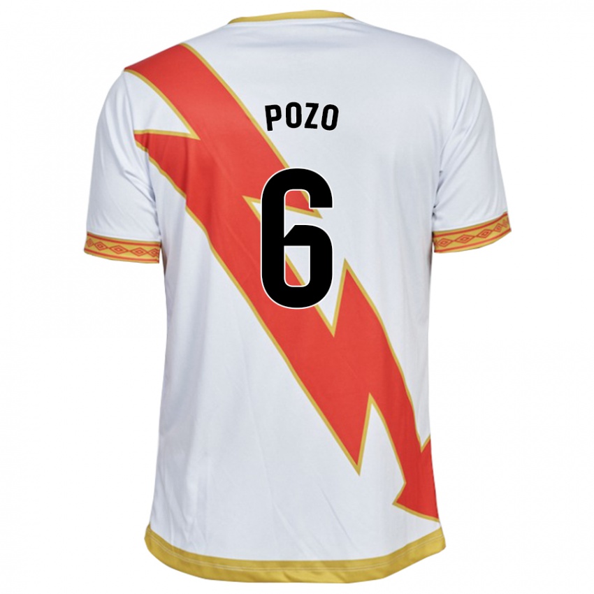 Niño Camiseta José Pozo #6 Blanco 1ª Equipación 2023/24 La Camisa Chile